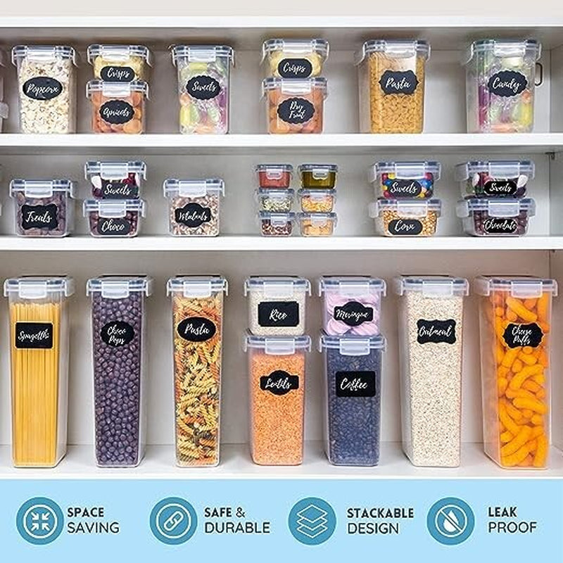 Airtight Food Storage Container Set | 20Pcs Kitchen & Pantry Organiser - Nuovva