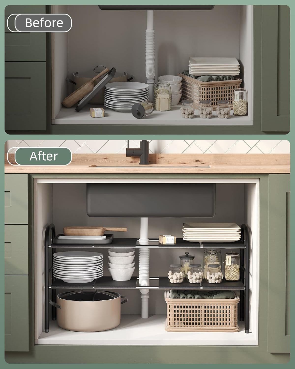 Expandable Under Sink Storage Rack