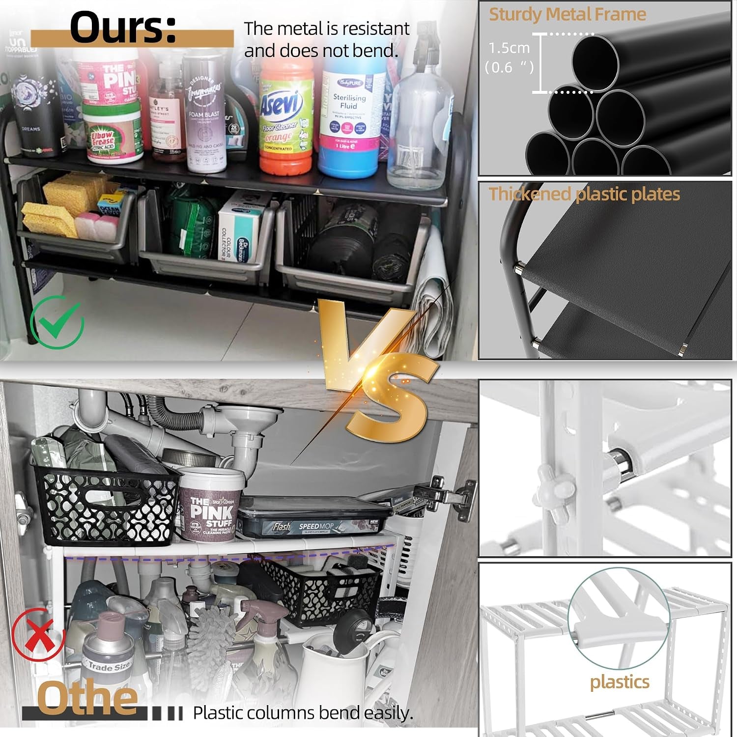 Expandable Under Sink Storage Rack