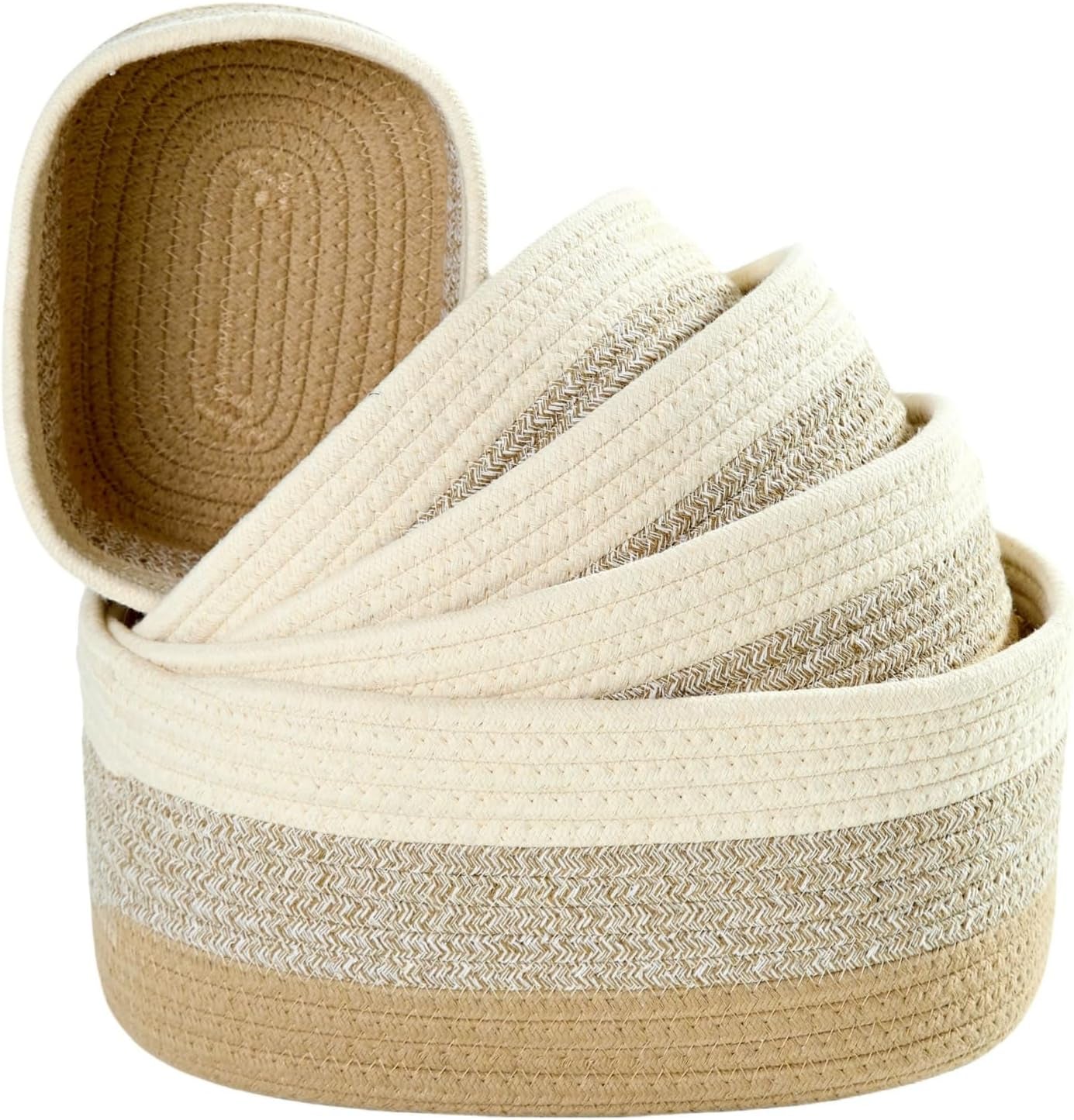 Woven Storage Basket Set for Home Organisation
