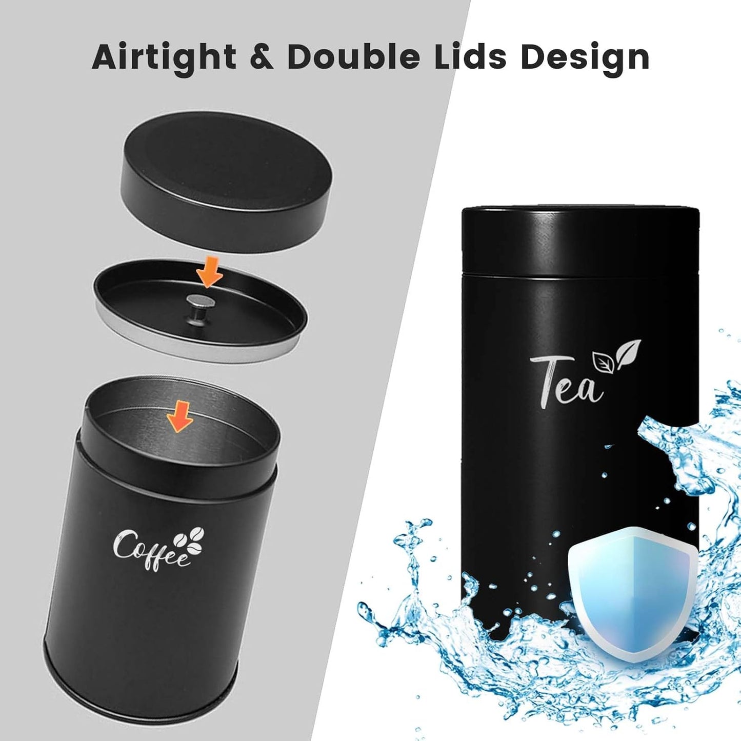 Airtight Tea, Coffee & Sugar Canister Set