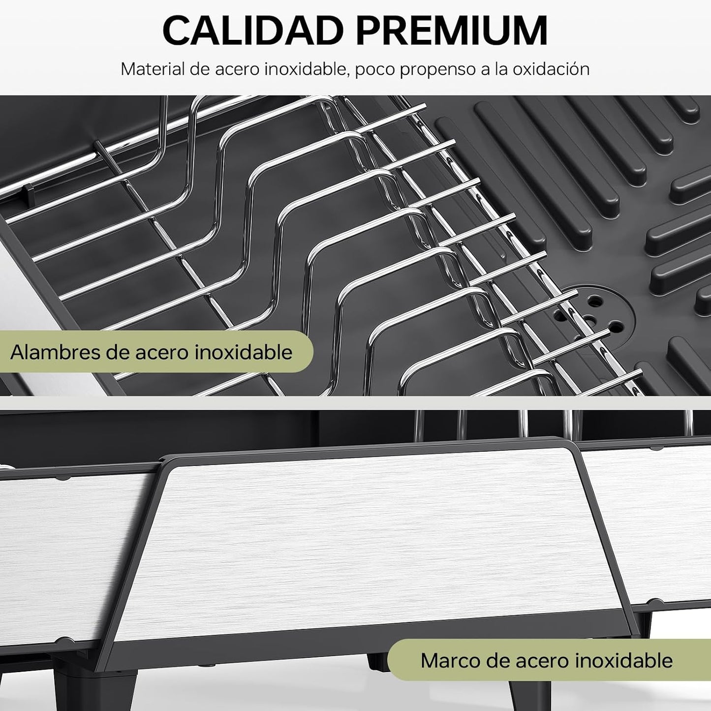 Expandable Stainless Steel Dish Drying Rack
