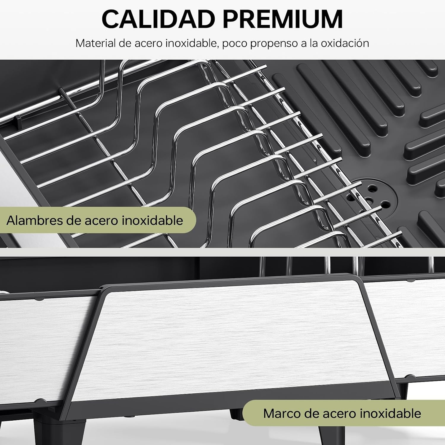 Expandable Stainless Steel Dish Drying Rack