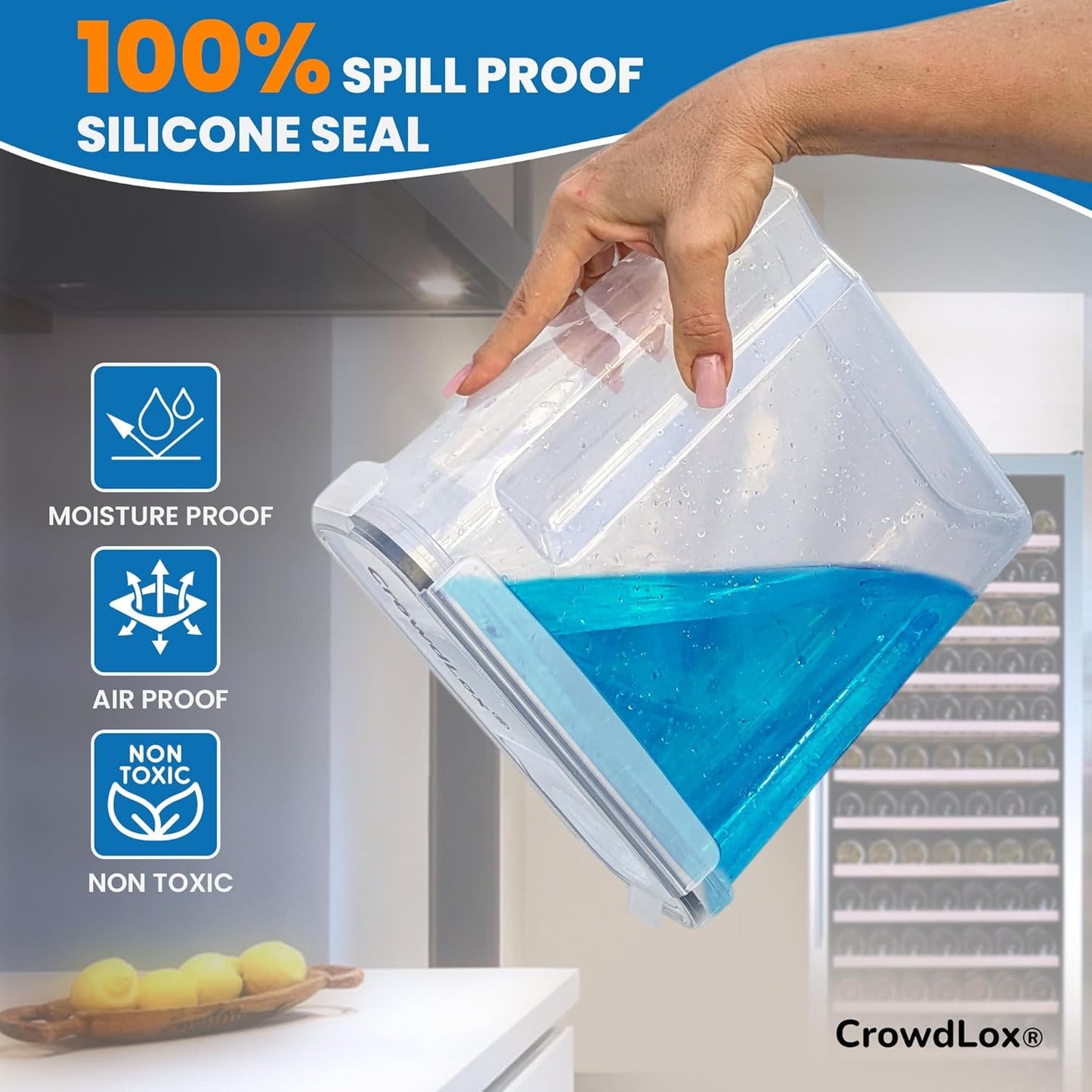 4L Airtight Cereal Storage Container Set (Pack of 4)