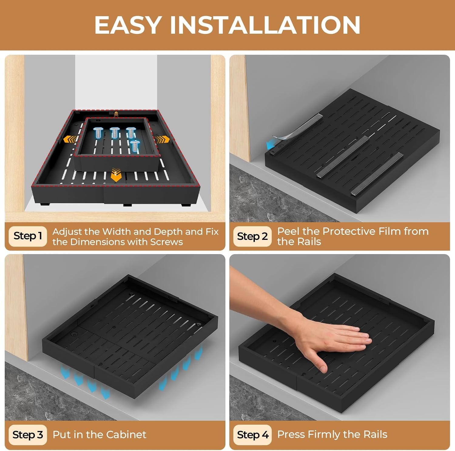 Expandable Pull-Out Cabinet Organiser