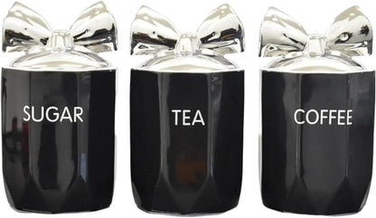 Ceramic Tea, Coffee & Sugar Canister Set