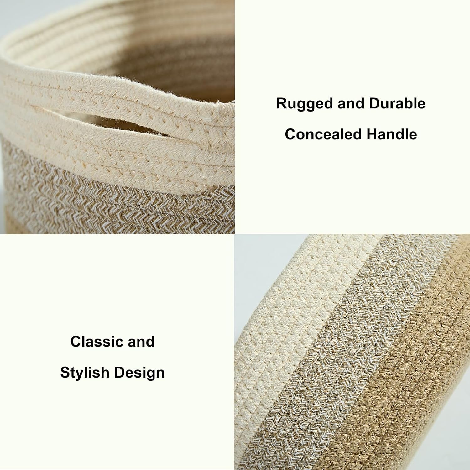Woven Storage Basket Set for Home Organisation
