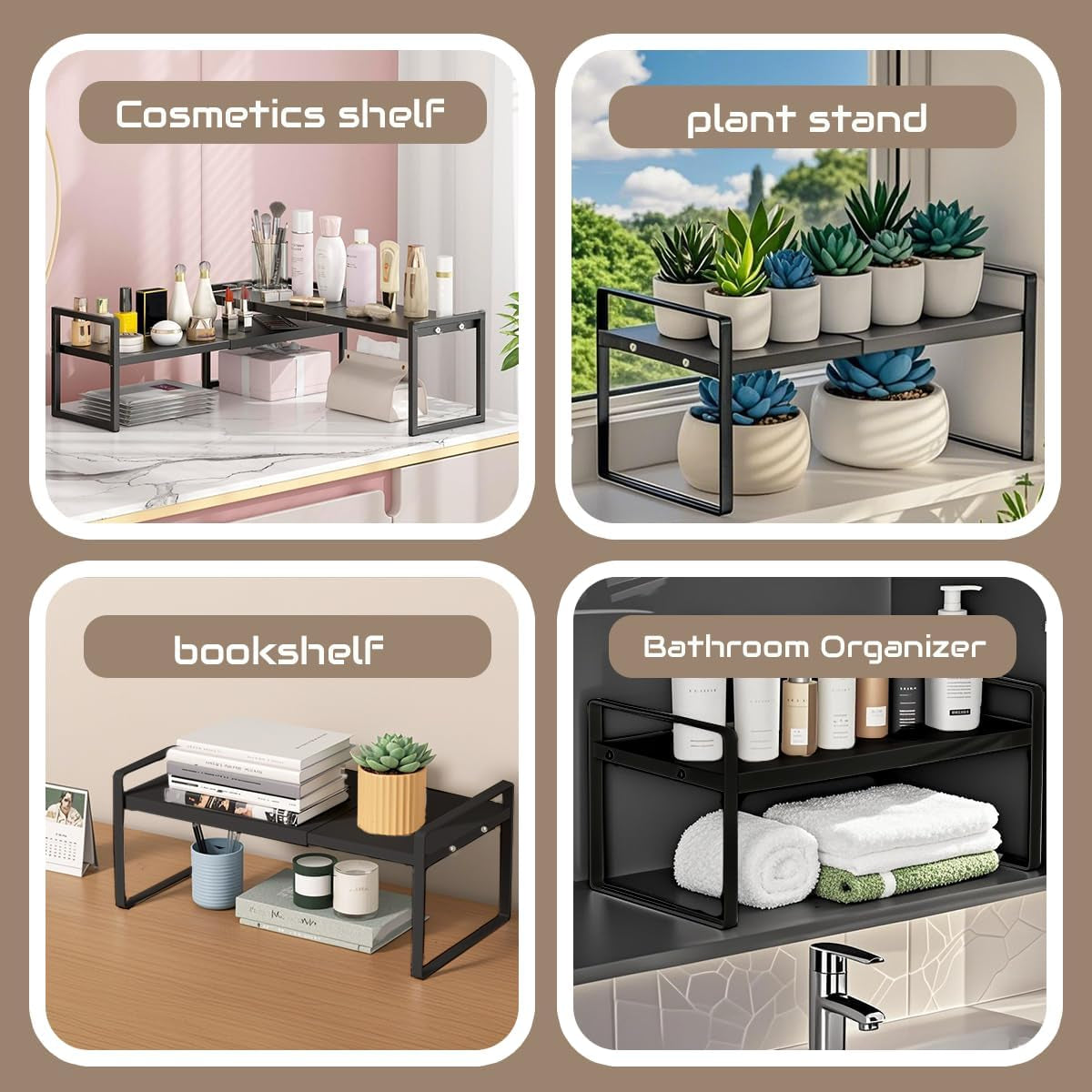 Kitchen Shelf Organiser for Cupboards & Pantries