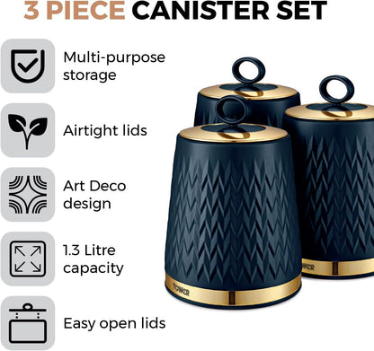 Tea, Coffee & Sugar Storage Canister Set