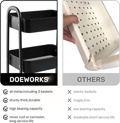 Rolling Storage Cart for Home Organisation