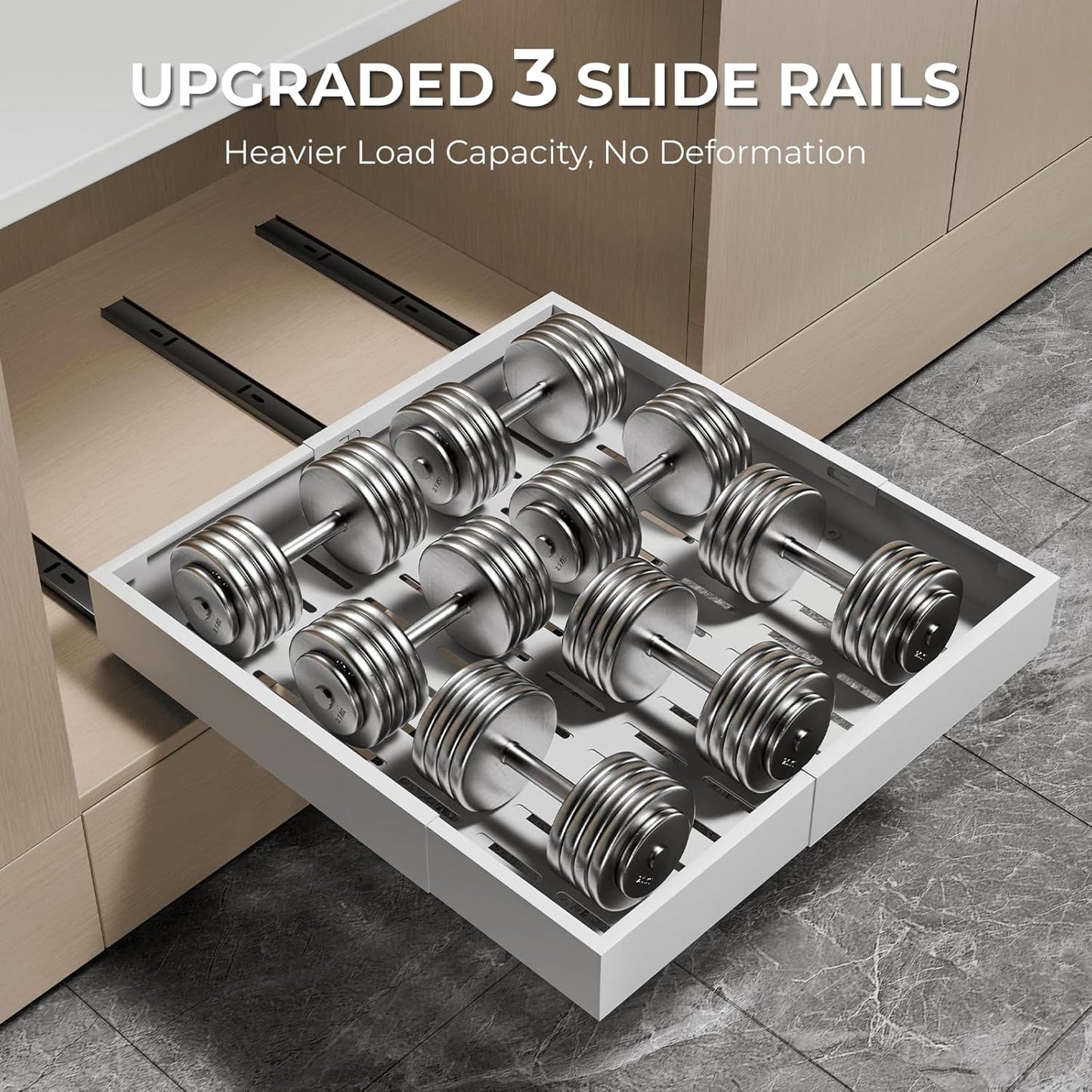 Expandable Pull-Out Cabinet Organiser - Smooth Sliding