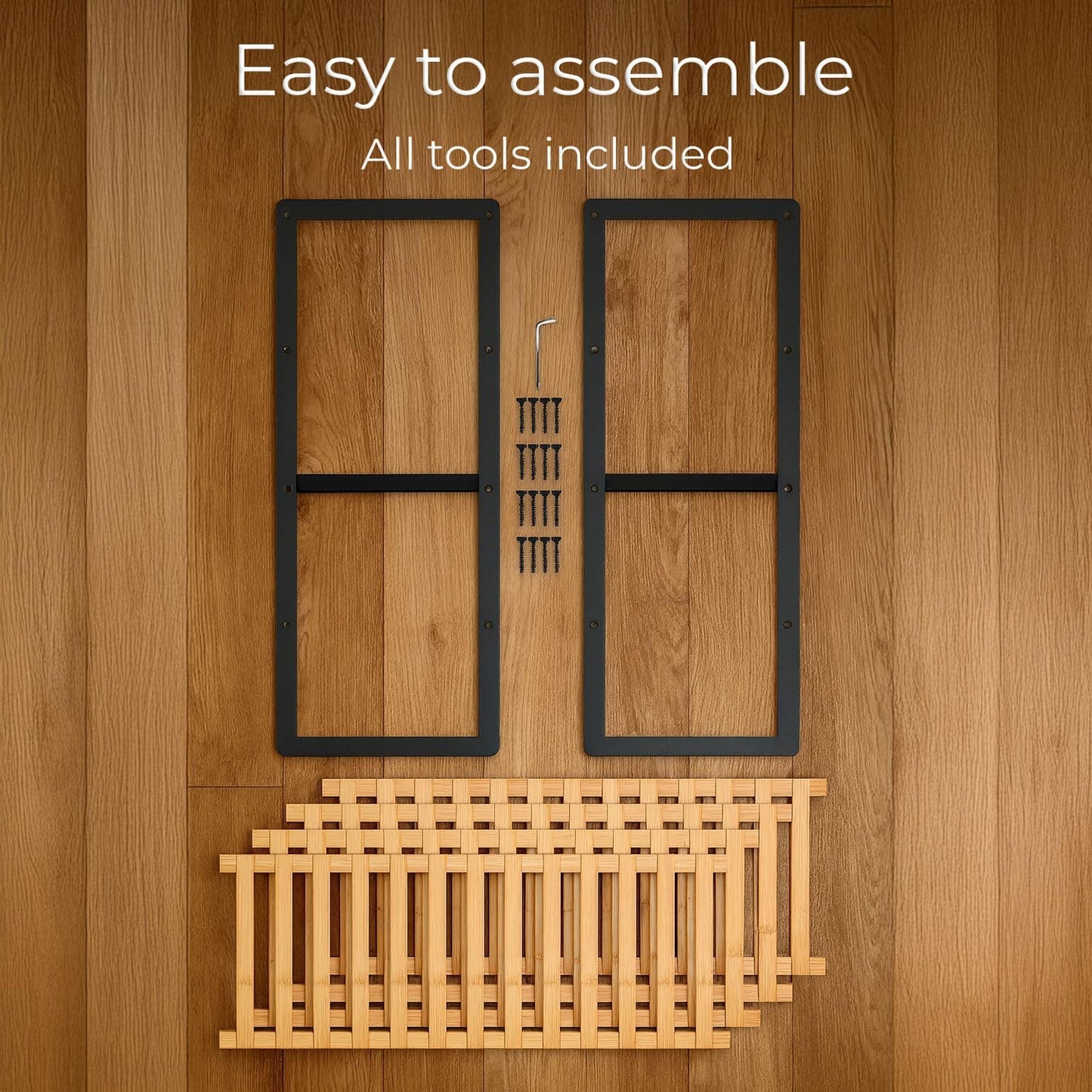 4-Tier Bamboo Shoe Rack – Wooden Shoe Storage Organiser