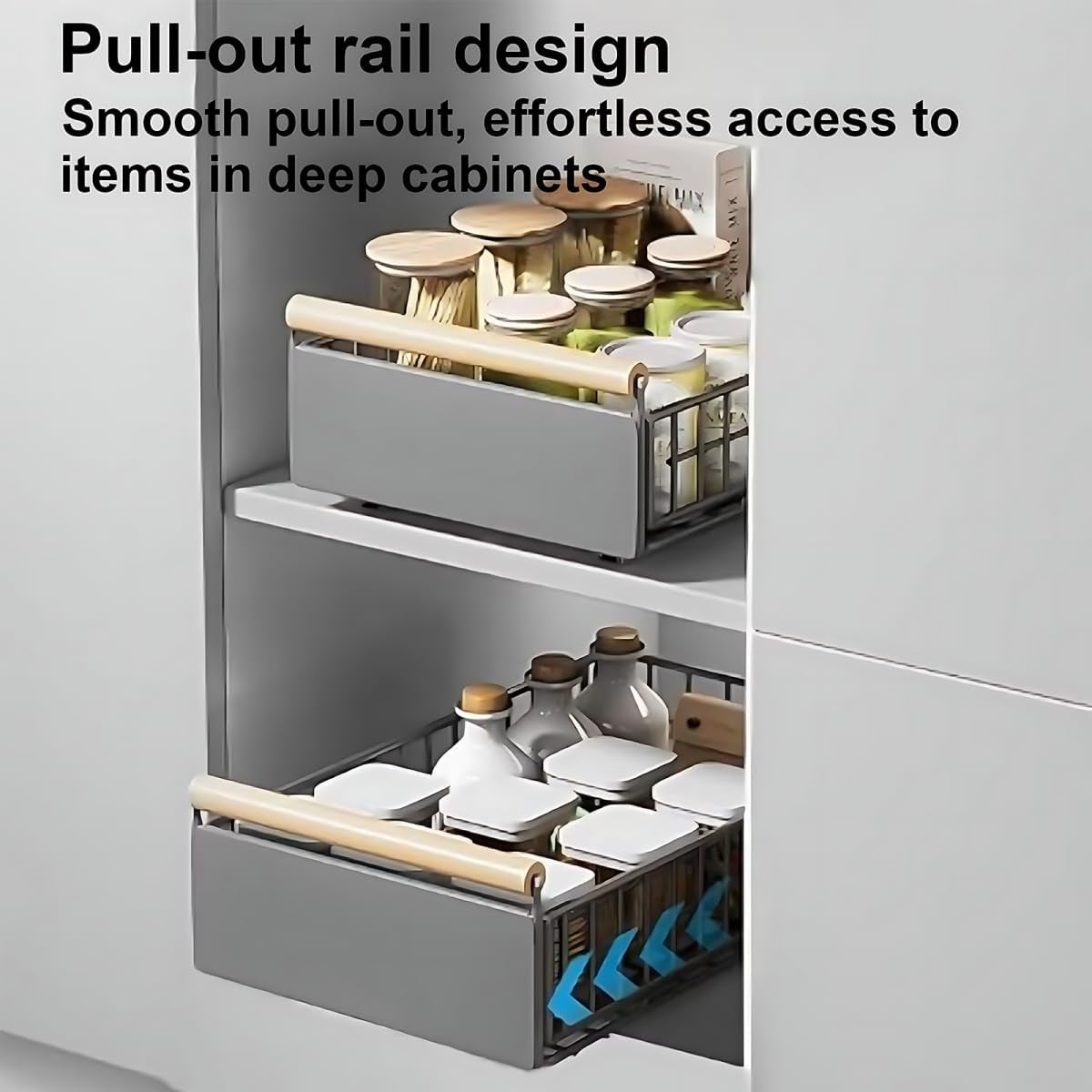Adjustable Pull-Out Cabinet Organiser
