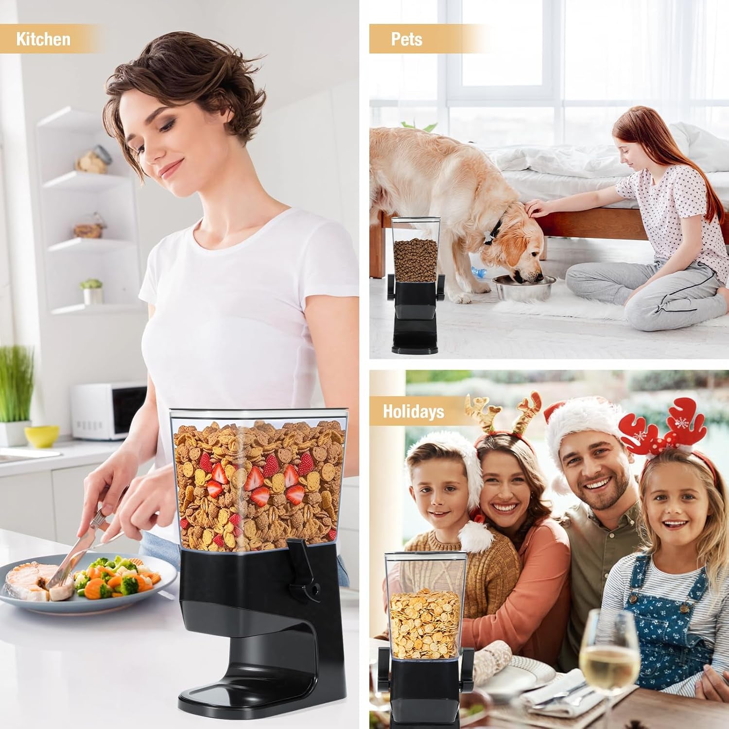 Dry Food Dispenser for Pantry Storage