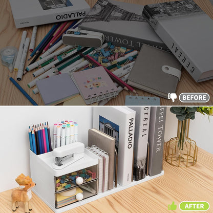 Desktop Organiser with File Holder & Stationery Storage