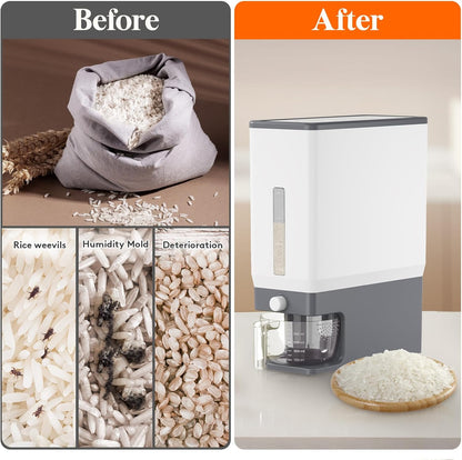 Airtight Rice & Dry Food Storage Dispenser