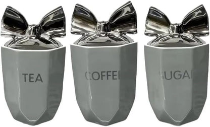 Ceramic Tea, Coffee & Sugar Canister Set