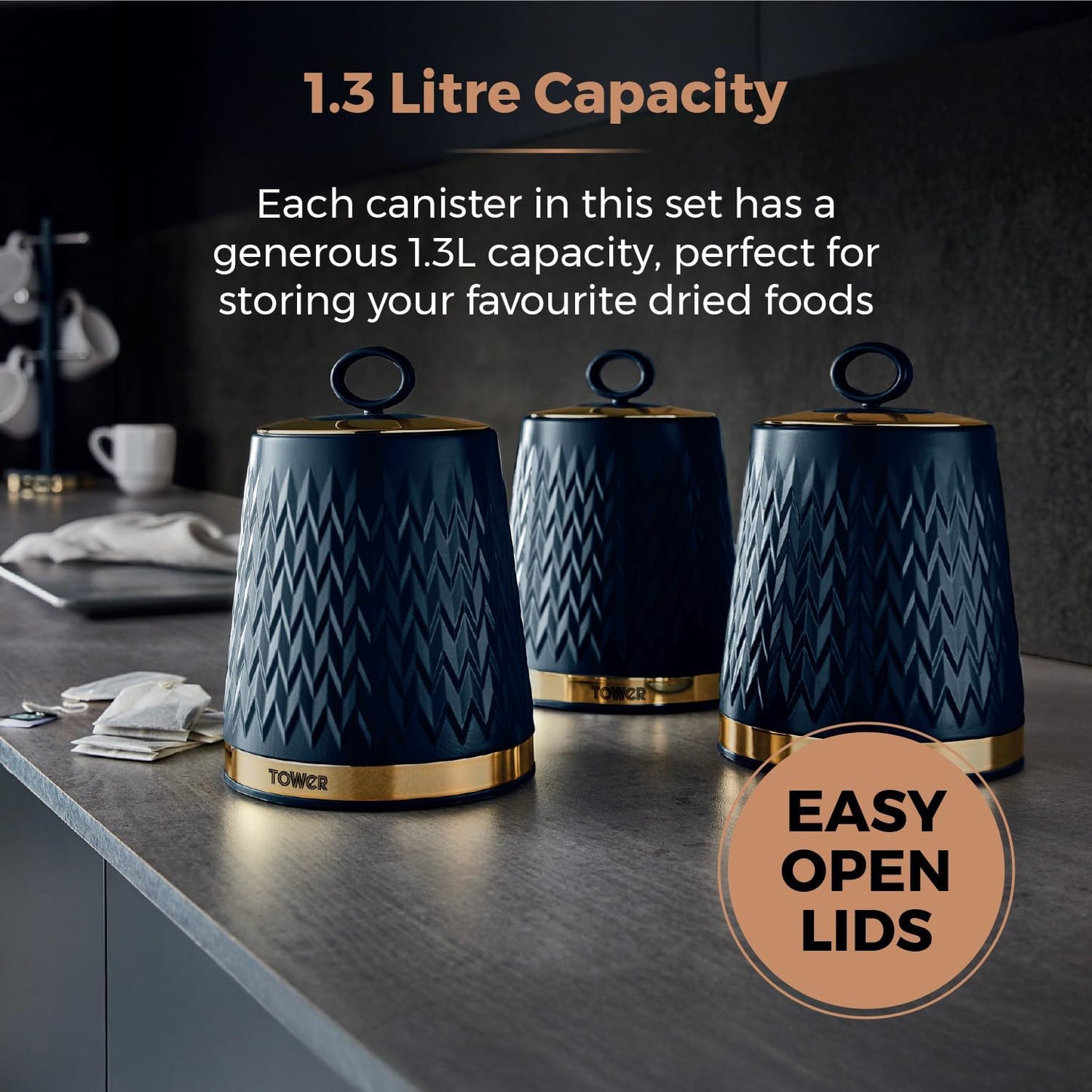 Tea, Coffee & Sugar Storage Canister Set