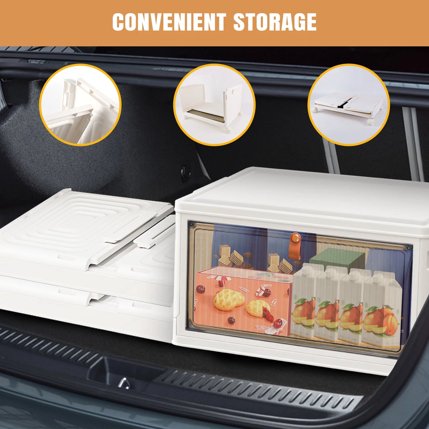 3/4/5-Tier Storage Boxes with Lid, Plastic Storage Boxes with 4 Universal Wheels, Organizer for Bedroom Living Room Study Office