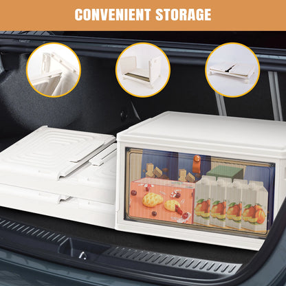 3/4/5-Tier Storage Boxes with Lid, Plastic Storage Boxes with 4 Universal Wheels, Organizer for Bedroom Living Room Study Office