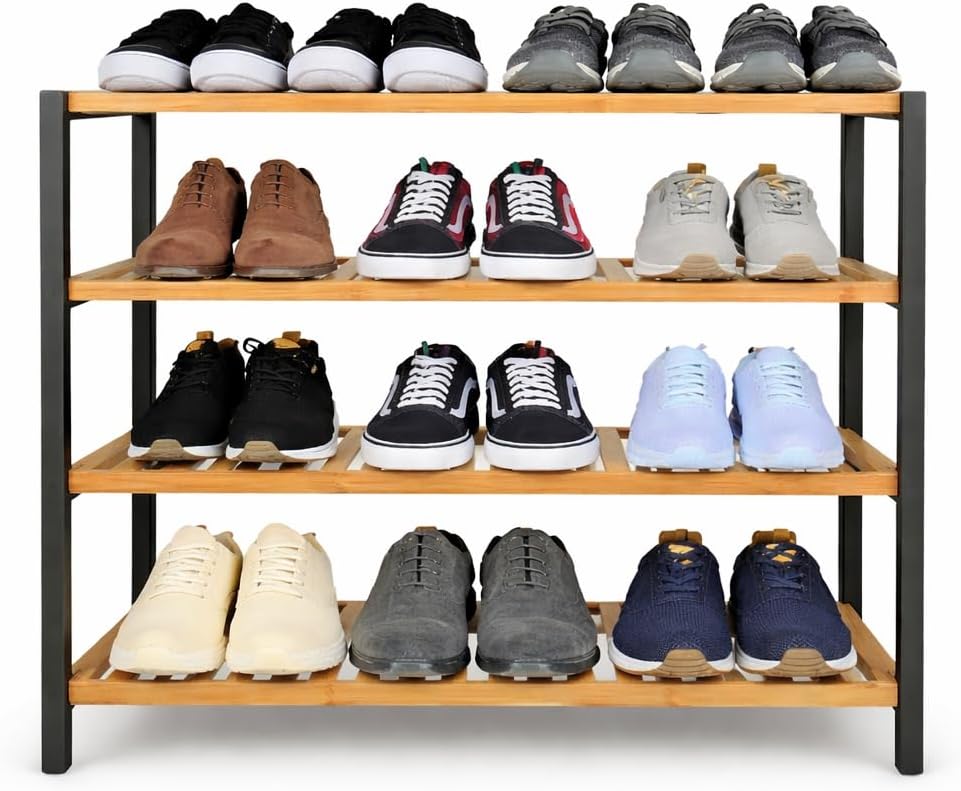 Bamboo Shoe Rack for Home Organisation