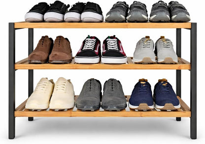 Bamboo Shoe Rack for Home Organisation