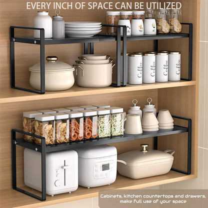 Kitchen Shelf Organiser for Cupboards & Pantries