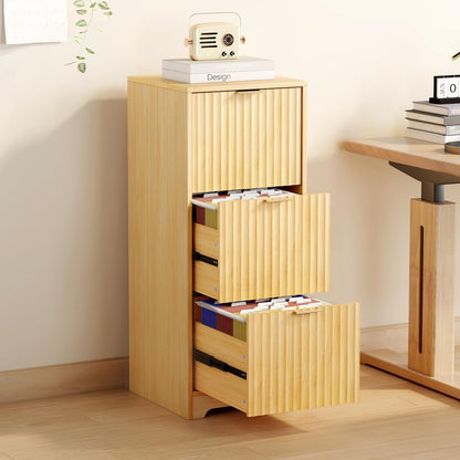Fluted Filing Cabinet with Drawers for A4 & Letter Files