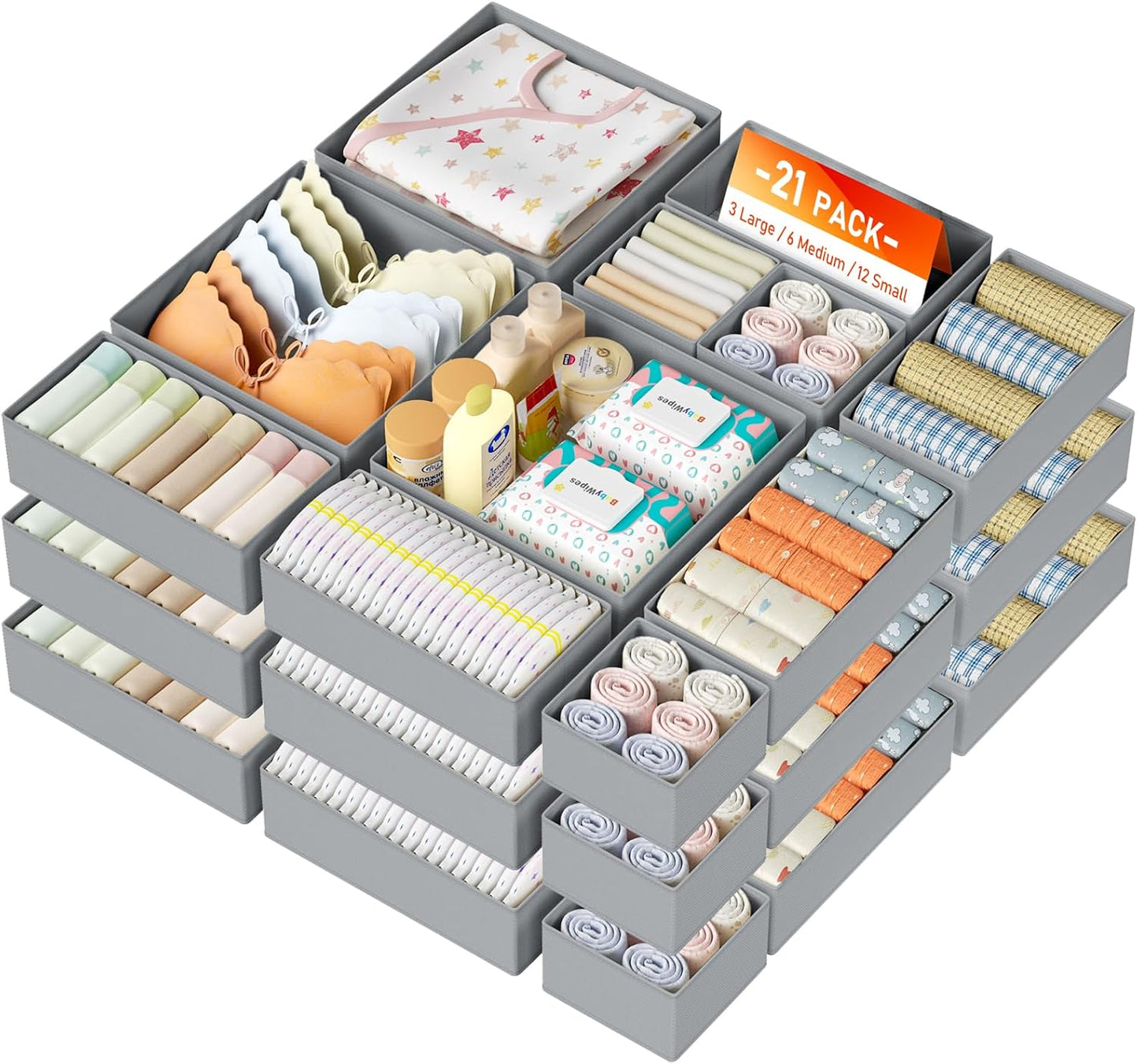Fabric Drawer Organisers for Clothes & Accessories