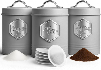 Tea, Coffee & Sugar Storage Canister Set