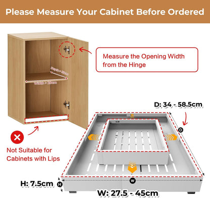 Expandable Pull-Out Cabinet Organiser - Smooth Sliding