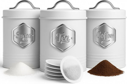 Tea, Coffee & Sugar Storage Canister Set