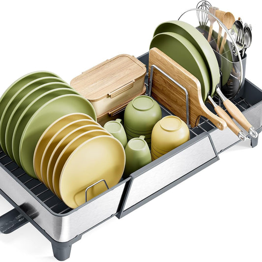 Expandable Stainless Steel Dish Drying Rack