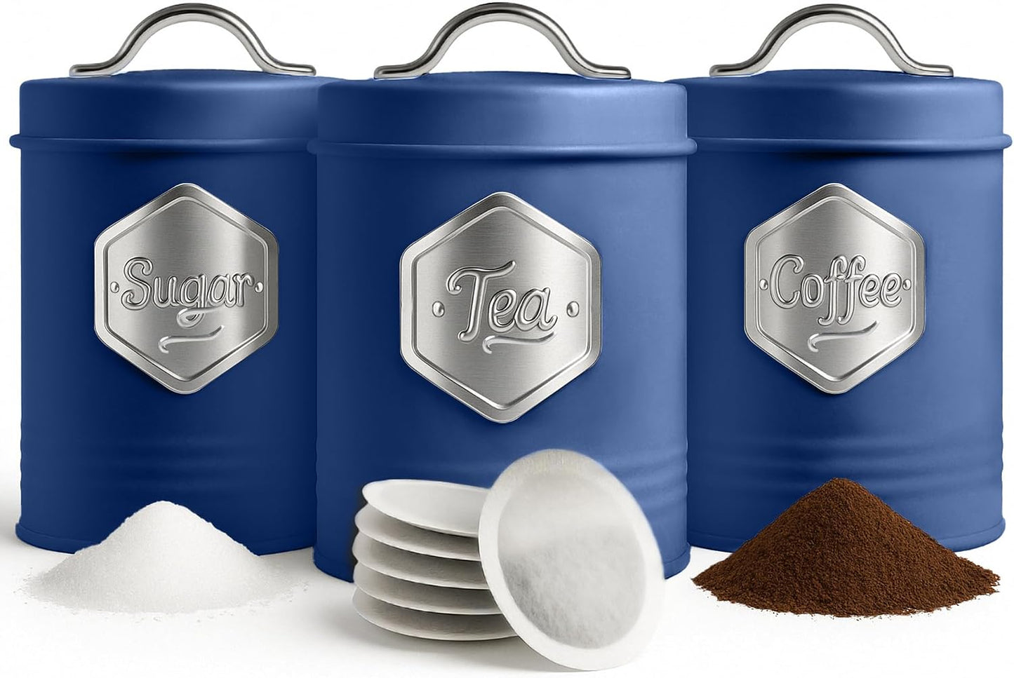 Tea, Coffee & Sugar Storage Canister Set