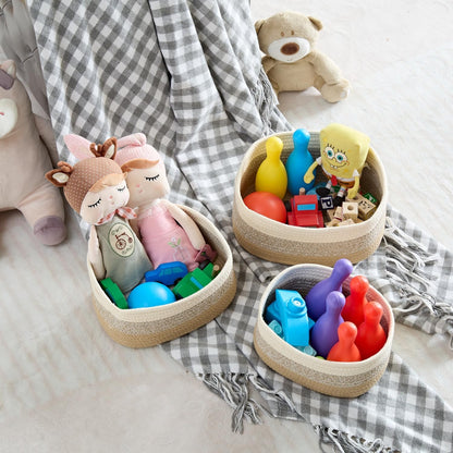 Woven Storage Basket Set for Home Organisation