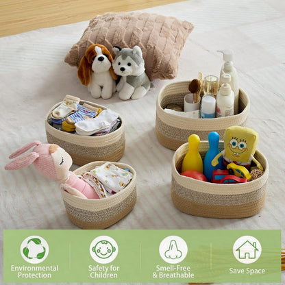 Woven Storage Basket Set for Home Organisation