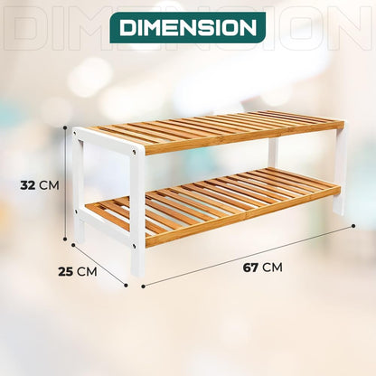 Bamboo Shoe Rack for Home Organisation