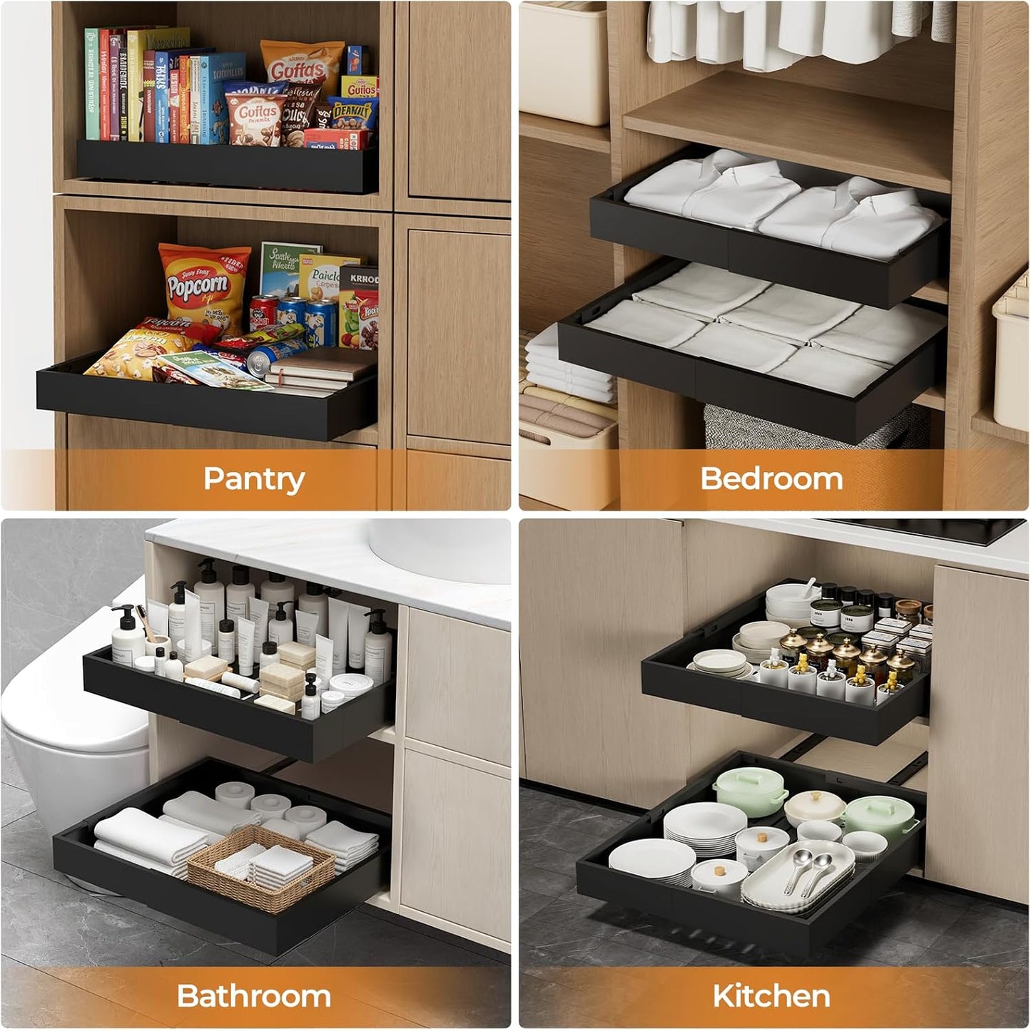 Expandable Pull-Out Cabinet Organiser