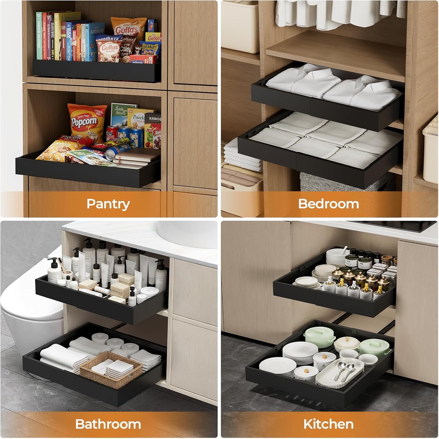 Expandable Pull-Out Cabinet Organiser