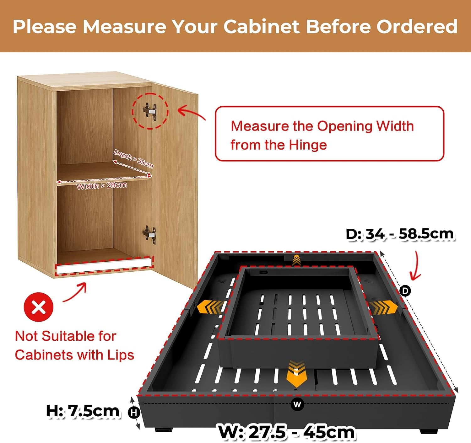 Expandable Pull-Out Cabinet Organiser