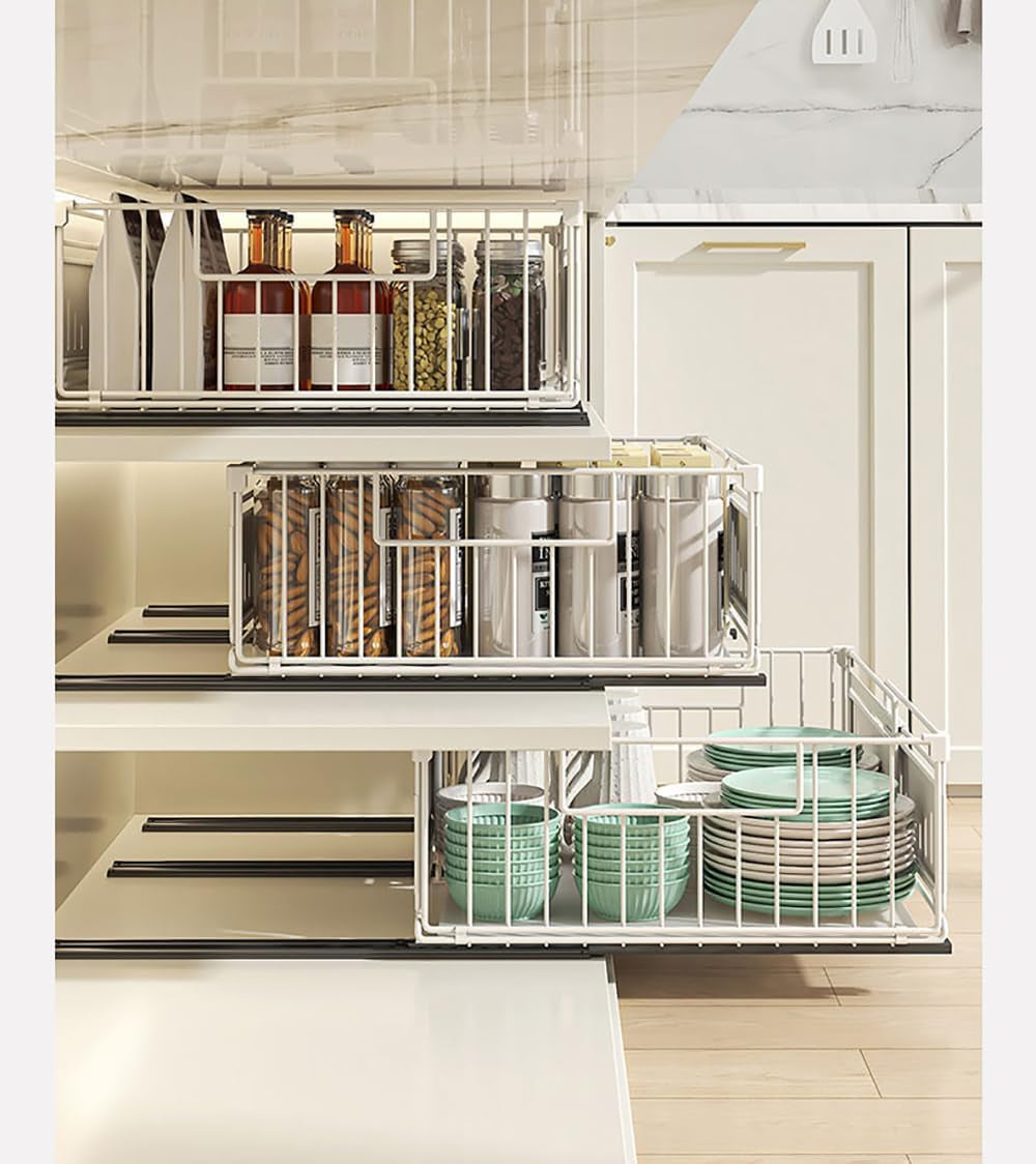 Pull-Out Cabinet Organiser for Kitchen Cupboards