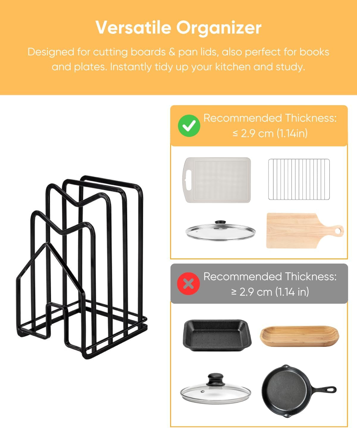 Chopping Board & Pan Lid Organiser