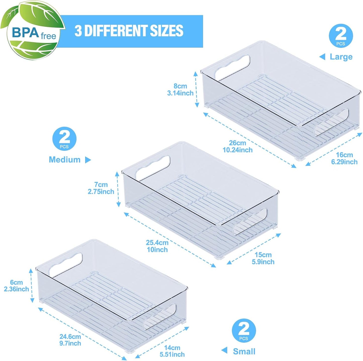 Stackable Fridge Storage Organisers