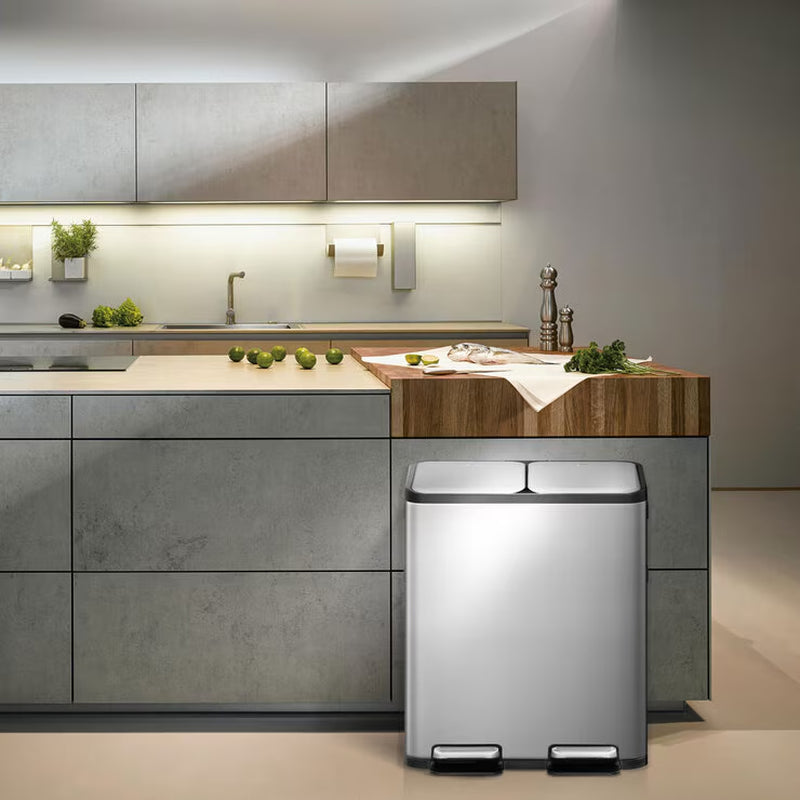 Ecocasa 60L Recycling Bin in Stainless Steel