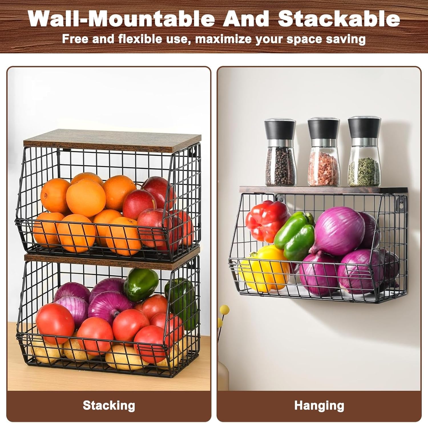 Stackable Fruit & Vegetable Storage Basket