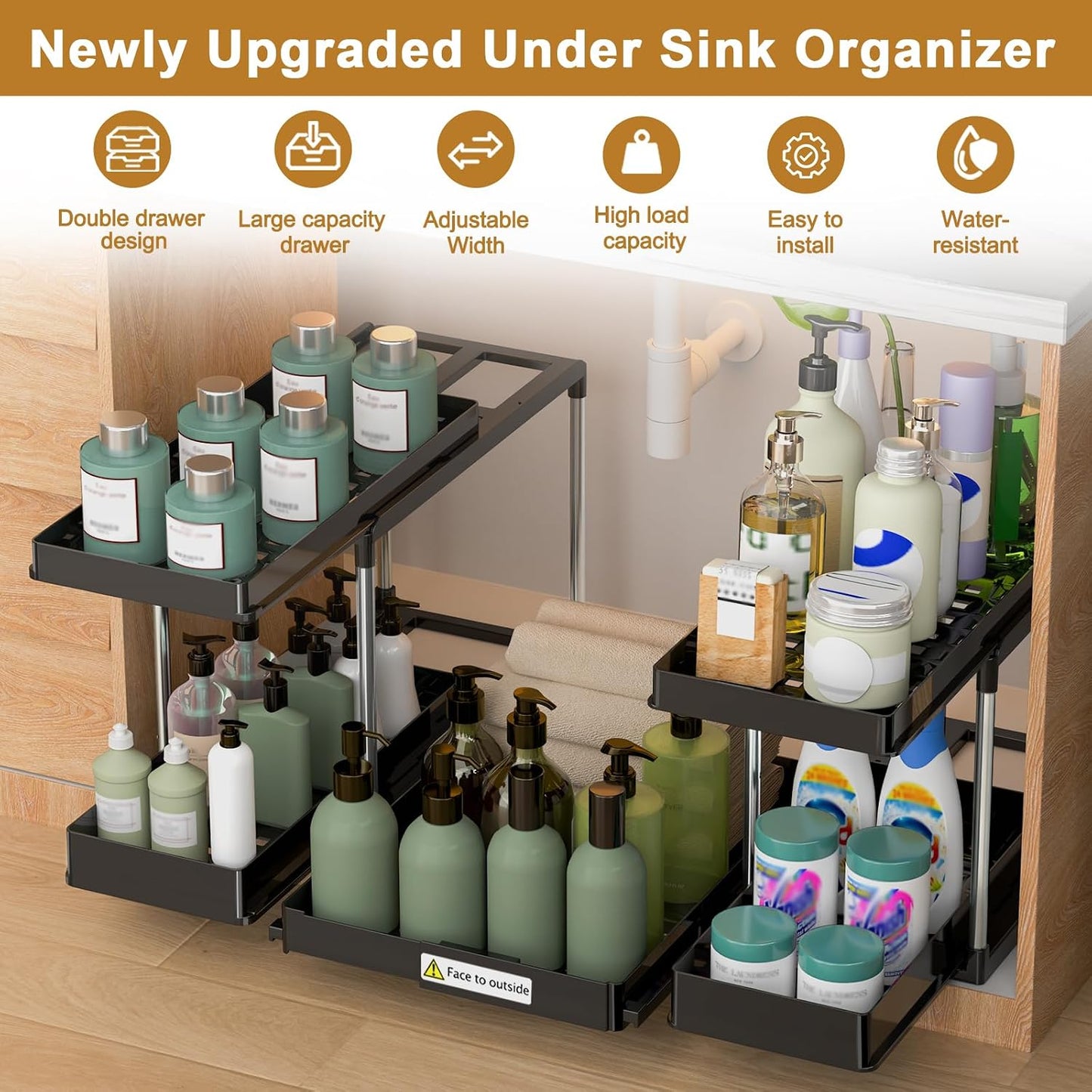 Adjustable Under Sink Organiser