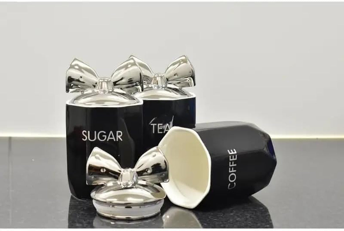 Ceramic Tea, Coffee & Sugar Canister Set