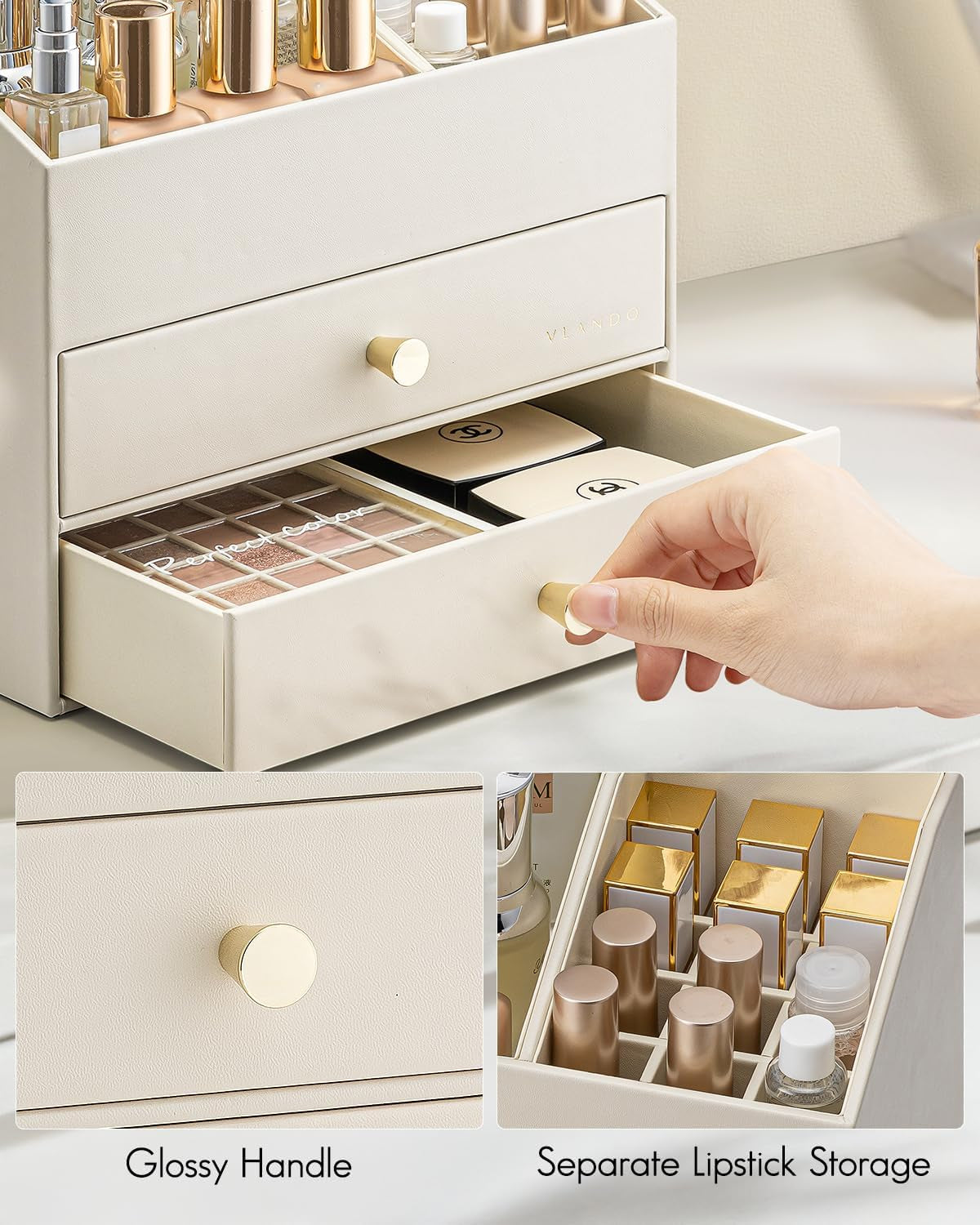 Makeup Organiser with Drawers for Cosmetics & Skincare