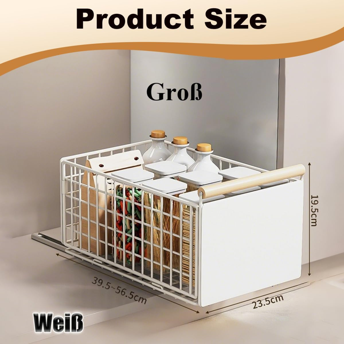 Adjustable Pull-Out Cabinet Organiser