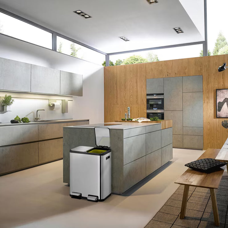 Ecocasa 60L Recycling Bin in Stainless Steel